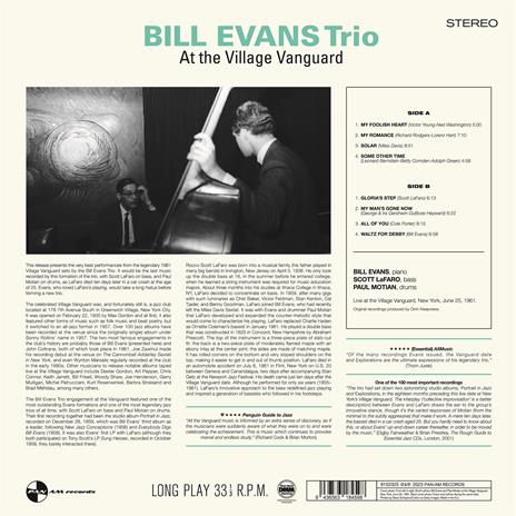 At The Village Vanguard - Vinile LP di Bill Evans - 2