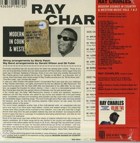 Modern Sounds In Country & Western Music Vols. 1 & 2 - CD Audio di Ray Charles - 2
