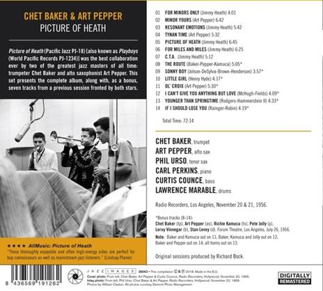 Picture of Heath (+ 7 Bonus Tracks) - CD Audio di Chet Baker,Art Pepper - 2