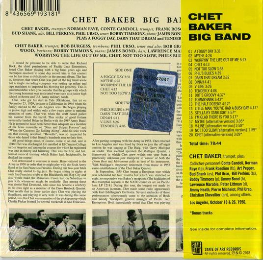 Big Band - CD Audio di Chet Baker - 2