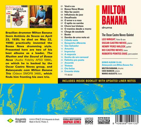 The Rhythm And The Sound Of Bossa Nova (+ Balancando) - CD Audio di Milton Banana - 2