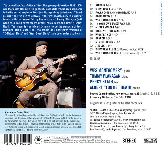 The Incredible Jazz Guitar of (with Bonus Tracks) - CD Audio di Wes Montgomery - 2