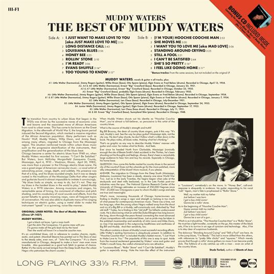 The Best Of Muddy Waters (LP + Bonus CD) - Vinile LP + CD Audio di Muddy Waters - 2