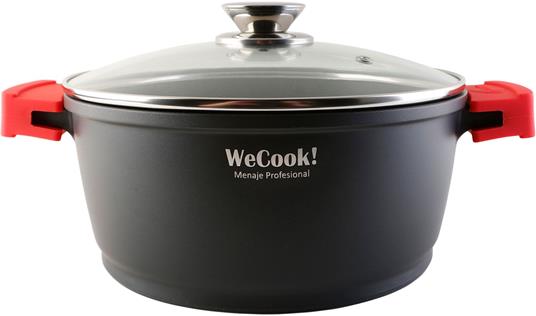 Wecook STONE2AB Batteria da Cucina 4 Pezzi in Alluminio Fuso, Induzione, Casseroli Anti-aderente Nero - 2