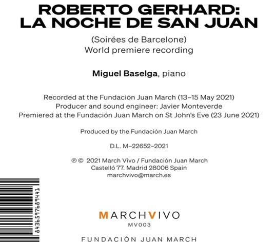 La Noche De San Juan - CD Audio di Roberto Gerhard,Miguel Baselga - 3
