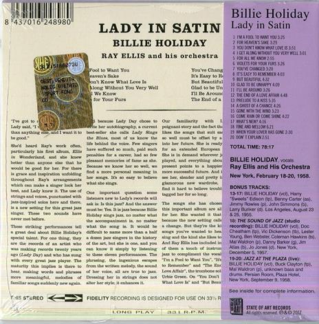Lady in Satin (+ Bonus Tracks) - CD Audio di Billie Holiday - 2