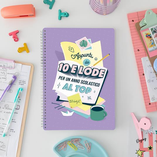 Quaderno - Appunti da 10 e lode per un anno scolastico al top Mr Wonderful  - Mr Wonderful - Cartoleria e scuola