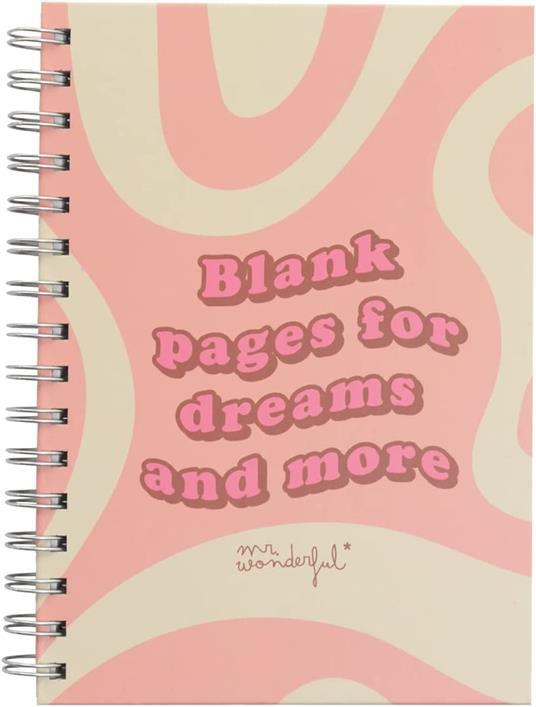 Quaderno Mr Wonderful - Blank Pages For Dreams And More