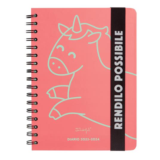 Mr.Wonderful - Diario scolastico Teen 2023-2024 Settimanale Rosa - Rendilo possibile