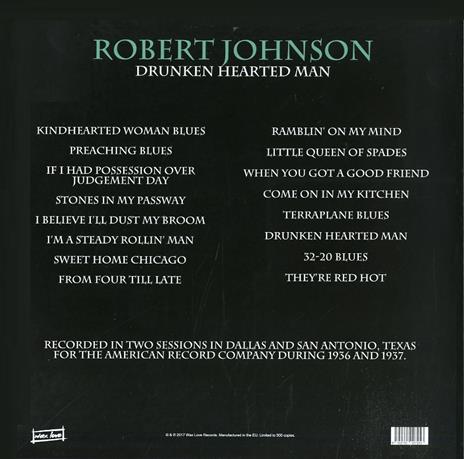 Drunken Hearted Man - Vinile LP di Robert Johnson - 2