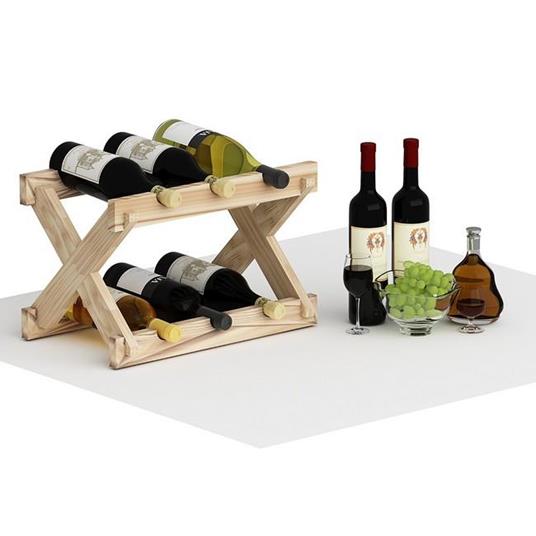 HOMEMANIA Portabottiglie Truva Cantinetta per Vino per Cucina Soggiorno in  Legno 43 x 28 x 28 cm - Homemania - Idee regalo | IBS