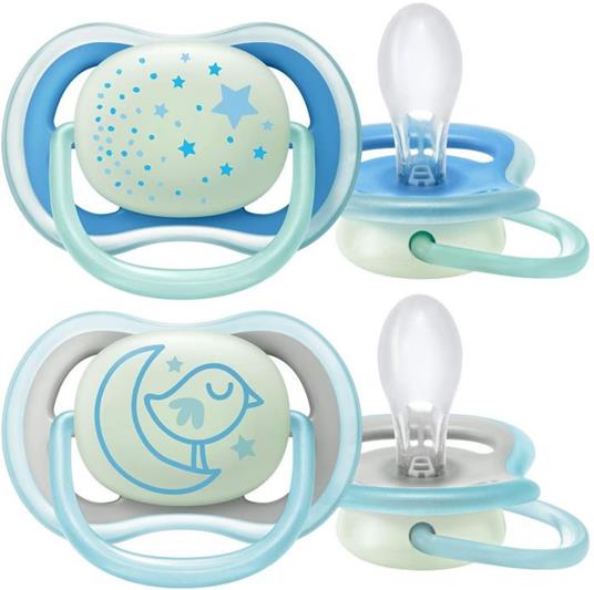 Philips Avent 2 Succhietti Ultra-Air Night 6-18 Mesi Maschio