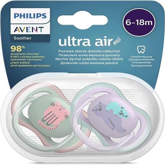 Philips Avent SCF085/18 Ciuccio Ultra Air senza BPA per bambini da 6 a 18 mesi