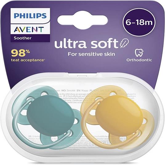 Philips Avent SCF091/04 Ciuccio Ultra soft senza BPA per Bambini da 6 a 18  mesi Neutro - Skills In Healthcare Avent - Per la culla e il passeggino -  Giocattoli | IBS