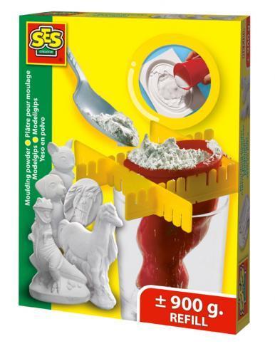 SES Creative 6331135 composto per ceramica e modellazione Pasta modellabile Bianco 900 g - 2