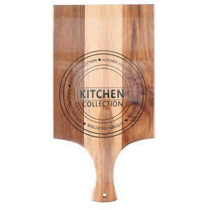 Tagliere In Legno Con Manico Decorazione Kitchen Per Salumi Formaggi 45X23X1Cm - 2