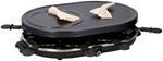 Piastra Raclette Barbecue Elettrica da Tavolo 1200W con 2 Piastre Antiaderenti