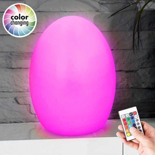 Lampada Da Tavolo Forma Uovo Led 7 Colori Rgb Telecomando Luce Notte  Comodino - Grundig - Idee regalo | IBS