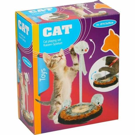 Gioco Per Gatto Con 3 Topi 15 X 26 Cm - 2