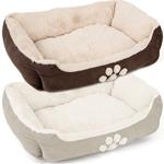 Cuccia Letto per Cani Gatti Cuscino per Animali Domestici con Stampa 50x38x17cm