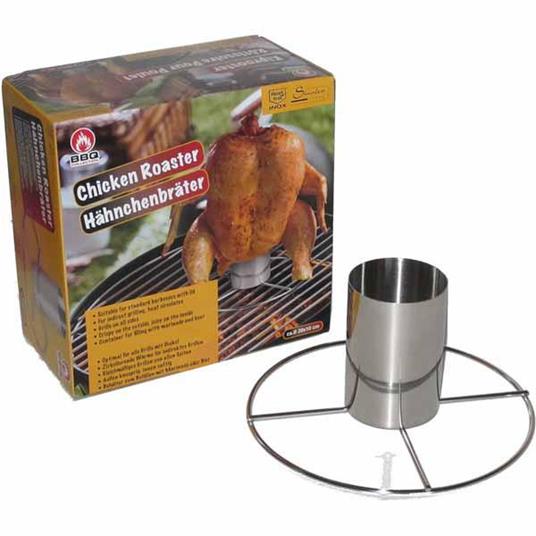 Supporto Per Arrostire Pollo Per Barbecue In Acciaio - Bbq Collection -  Idee regalo | IBS