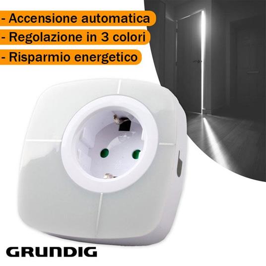 Lampada 3 Colori Con Presa Elettrica Accensione Automatica - Grundig - Idee  regalo | IBS