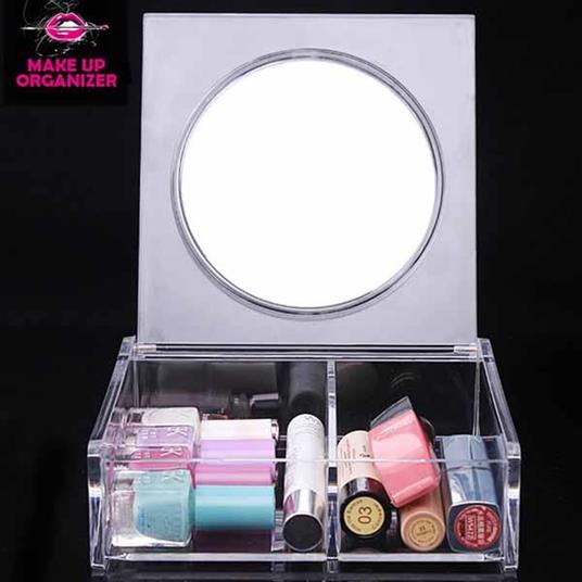 Organizer Con Specchio Trucco Smalto Cosmetici 2 Comparti Organizzatore  Make Up - ND - Casa e Cucina | IBS