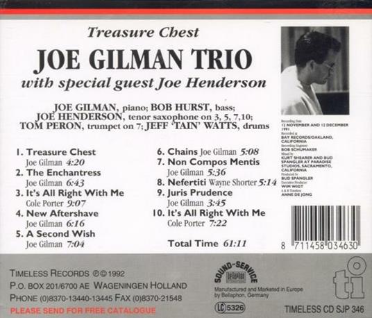 Treasure Chest - CD Audio di Joe Gilman - 2