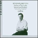 Odi per S. Cecilia - CD Audio di Benjamin Britten,Quink Vocal Ensemble