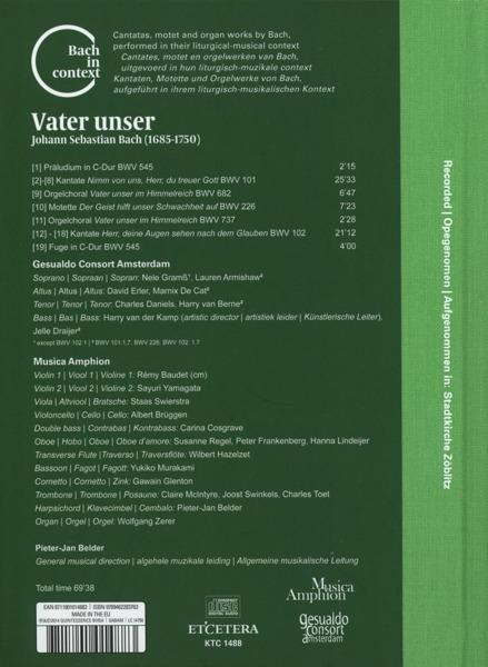 Bach in Context. Vater Unser vol.4 - CD Audio di Johann Sebastian Bach,Gesualdo Consort Amsterdam - 2