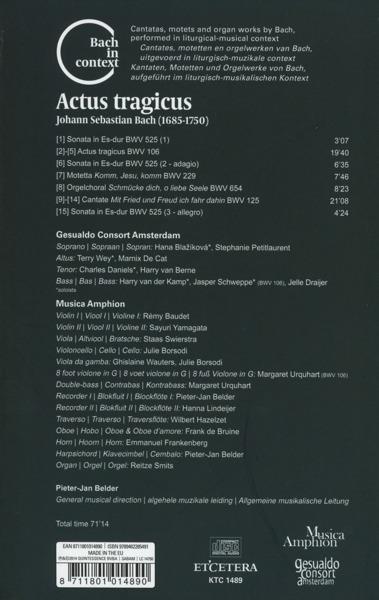 Bach in Context. Actus Tragicus vol.5 - CD Audio di Johann Sebastian Bach,Gesualdo Consort Amsterdam - 2