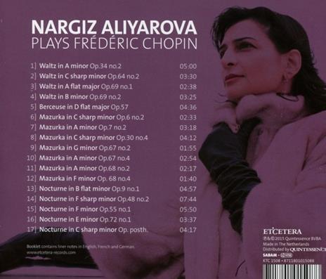 Valzer - Berceuse - Mazurke - Notturni - CD Audio di Frederic Chopin,Nargiz Aliyarova - 2