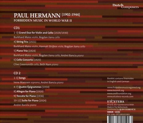 Forbidden Music In World War Ii - CD Audio di P. Hermann - 2