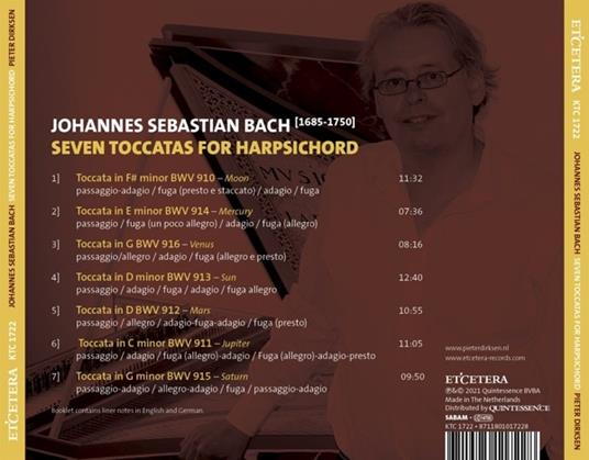 Seven Toccatas For Harpsichord - CD Audio di Johann Sebastian Bach,Pieter Dirksen - 2