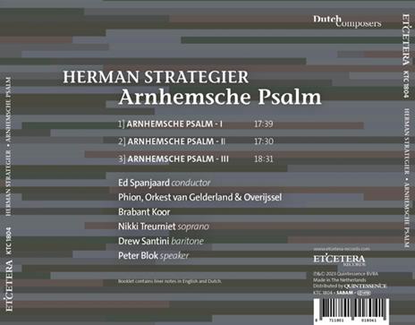 Herman Strategier. Arnhemsche Psalm - CD Audio - 2