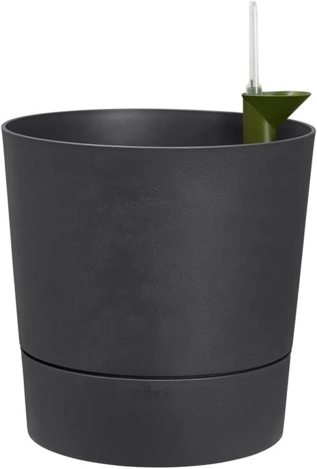 Elho Vaso Greensense Aqua Care Round 35Cm Charcoal Grey Grigio Scuro