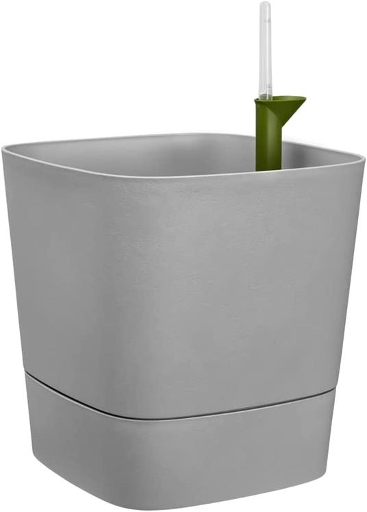 Elho Vaso Greensense Aqua Care Square 38Cm Light Concrete Grigio - Elho -  Idee regalo