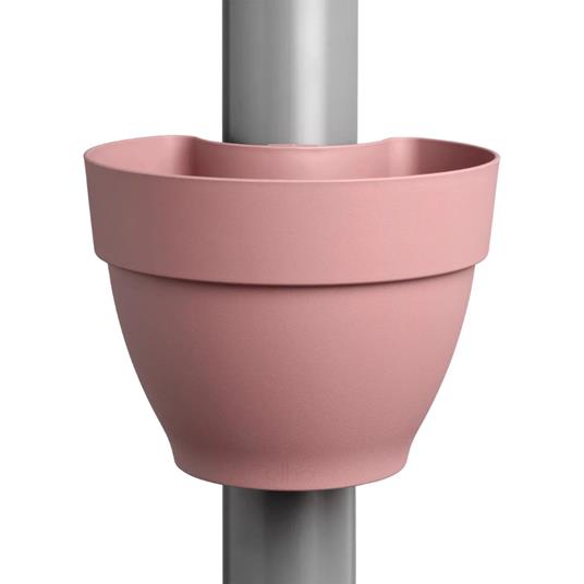 Elho Vaso Vibia Campana Drainpipe Clicker 22Cm Dusty Pink Rosa