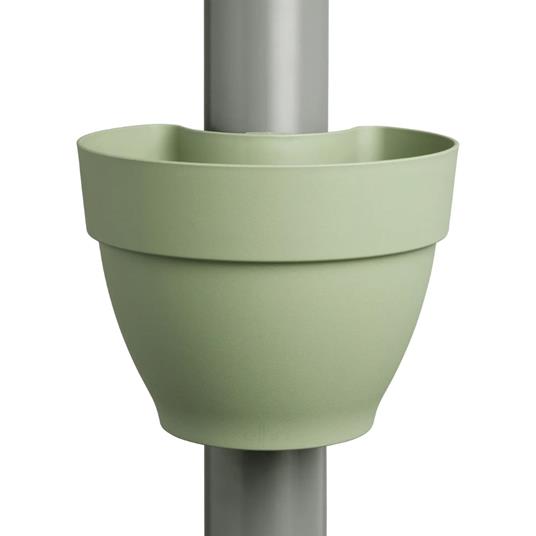 Elho Vaso Vibia Campana Drainpipe Clicker 22Cm Verde Pistacchio