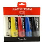 Amsterdam - Set di colori acrilici, 5 colori primari, 120 ml