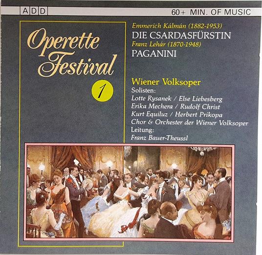 Operette Festival Vol. 1: Die Csardasfurstin - Paganini / Wiener Volksoper - CD - CD Audio