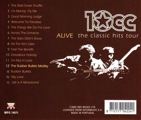 Alive. The Classic Hits Tour - CD Audio di 10cc - 2