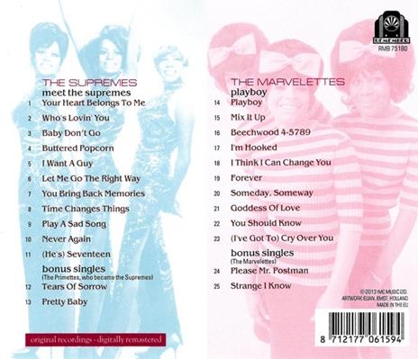 Meet the Supremes - Playboy - CD Audio di Supremes,Marvelettes - 2