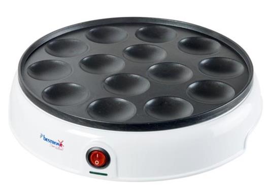 Bestron Piastra per Frittelle Dolci Olandesi APFM700W Bianco 800W - 3