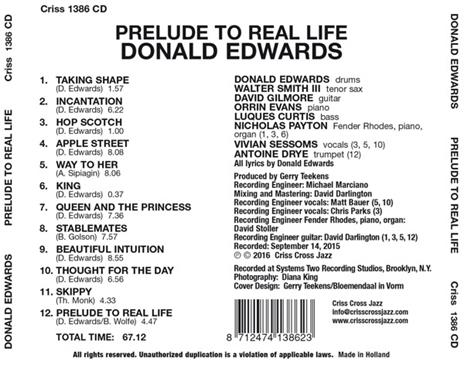 Prelude To Real Life - CD Audio di Donald Edwards - 2