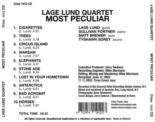 Most Peculiar - CD Audio di Lage Lund - 2