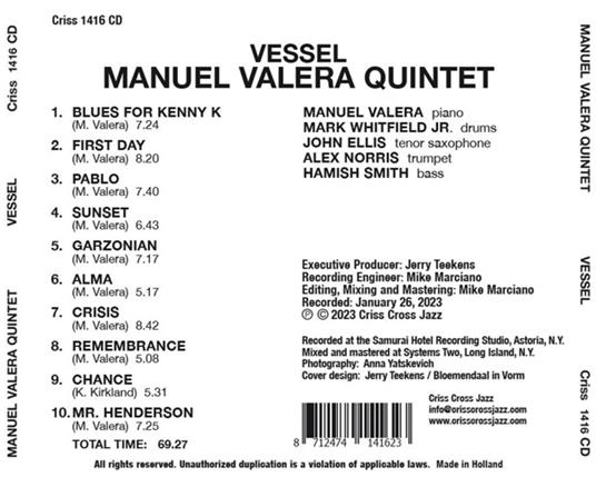 Vessel - CD Audio di Manuel Valera - 2