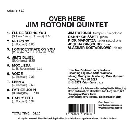 Over Here - CD Audio di Jim Rotondi - 2