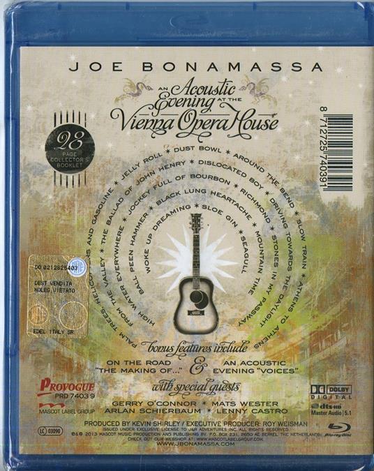 Joe Bonamassa. An Acoustic Evening At The Vienna Opera House (Blu-ray) - Blu-ray di Joe Bonamassa - 2