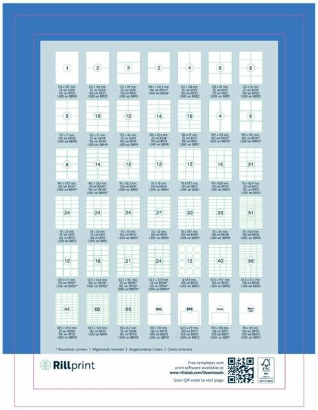 rillprint Etichette Autoadesive 105x148 mm 1000 Fogli Bianchi - 2